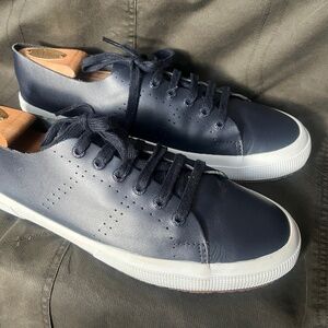 Superga Blue Leather Low Top Sneakers Men’s Size 44.5/ US 11.5